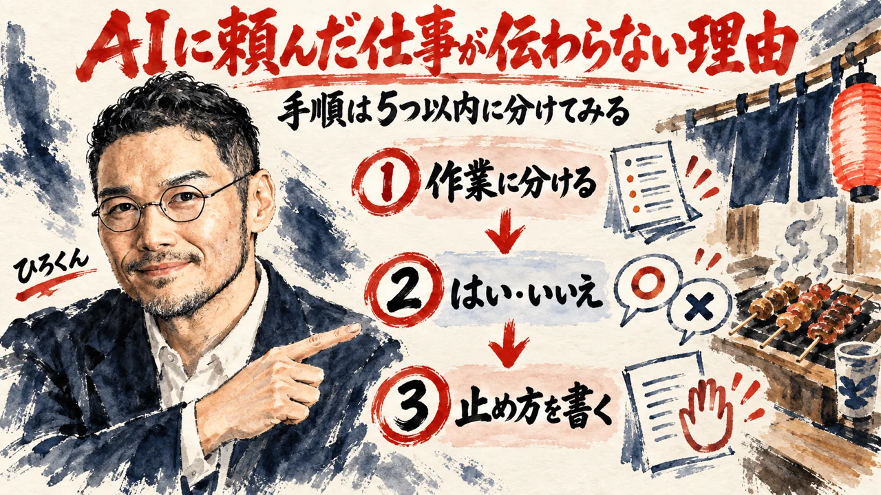 AIに頼んだ仕事が伝わらない理由の図解