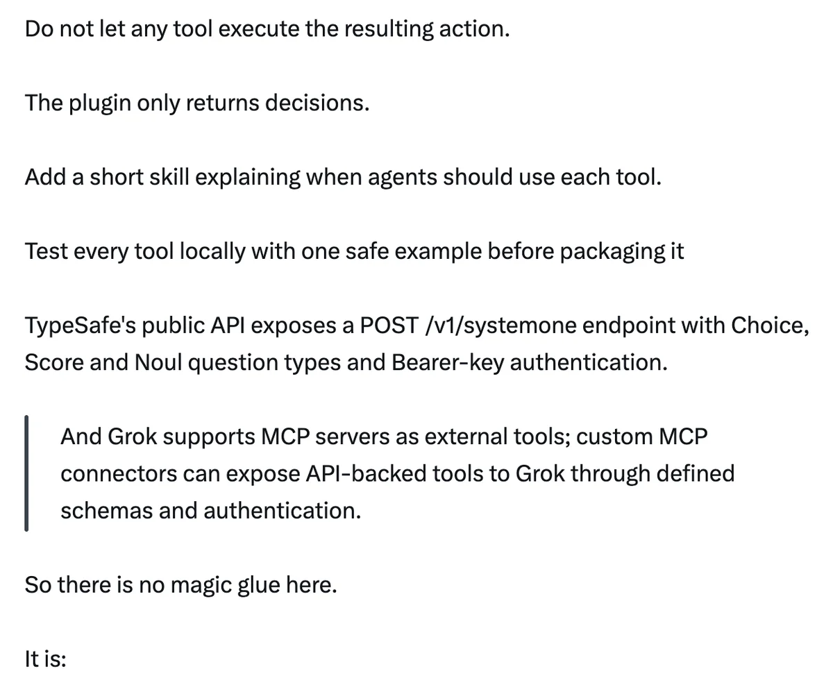 元記事キャプチャ: Do not let any tool execute the resulting action.