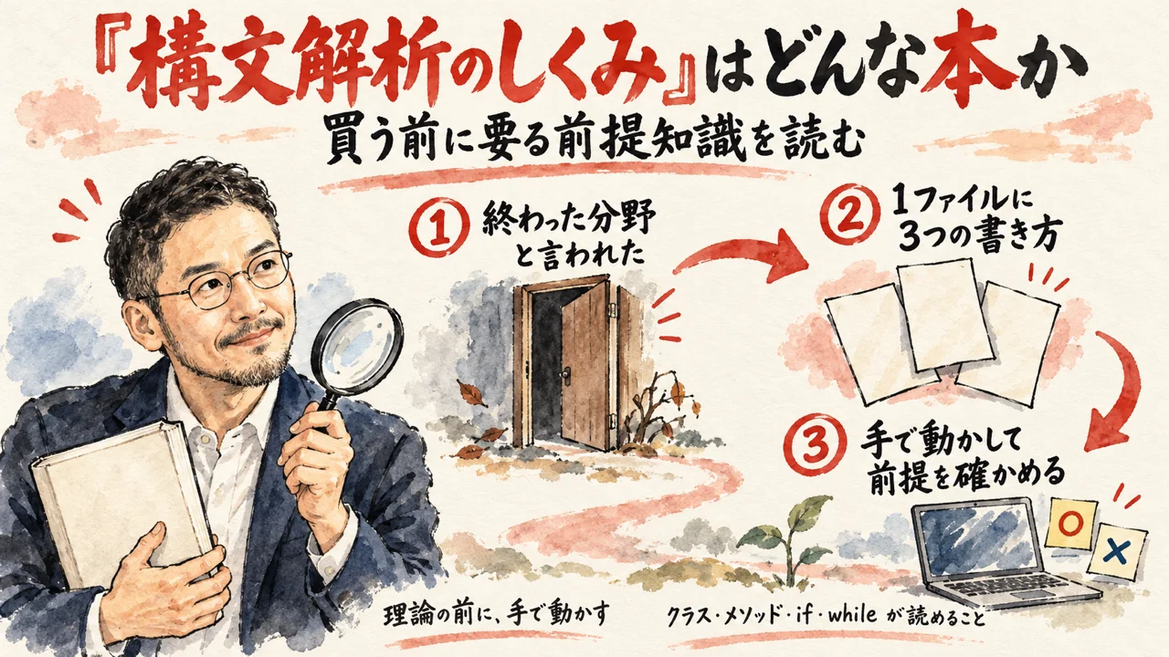 『構文解析のしくみ』はどんな本かの図解