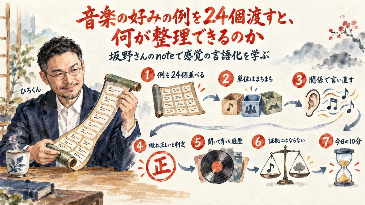 音楽の好みをChatGPTで言語化の図解