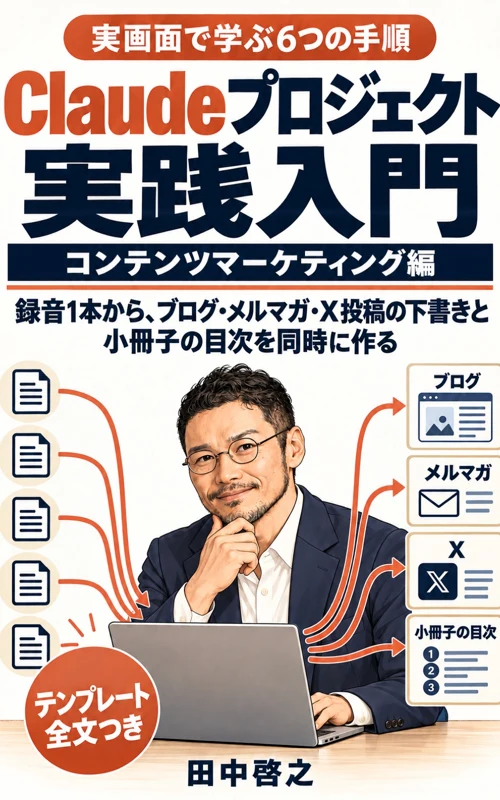 『Claudeプロジェクト実践入門　コンテンツマーケティング編』の表紙