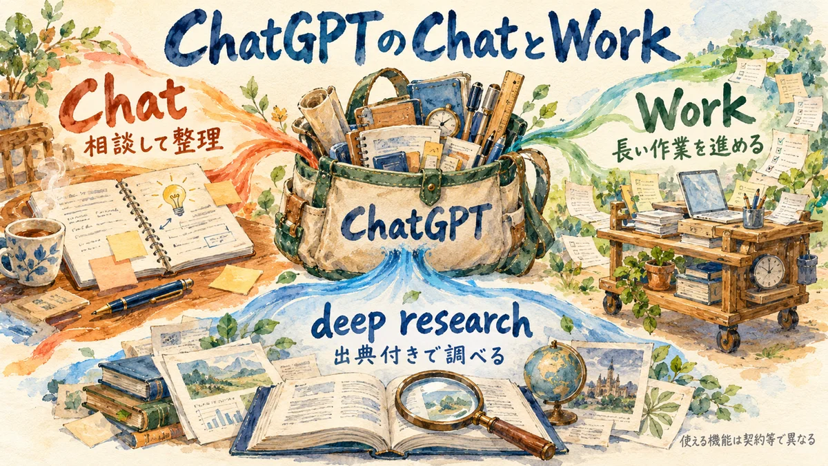 ChatGPTのChatとWork