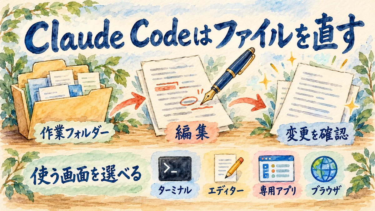 Claude Codeはファイルを直す