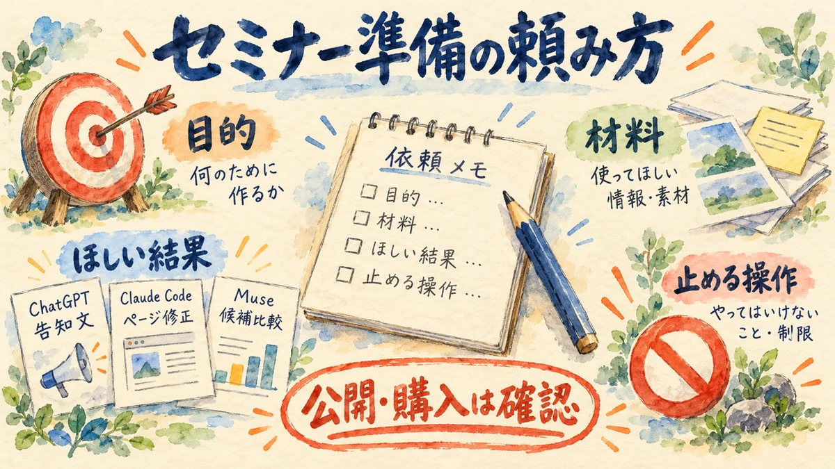 セミナー準備の頼み方