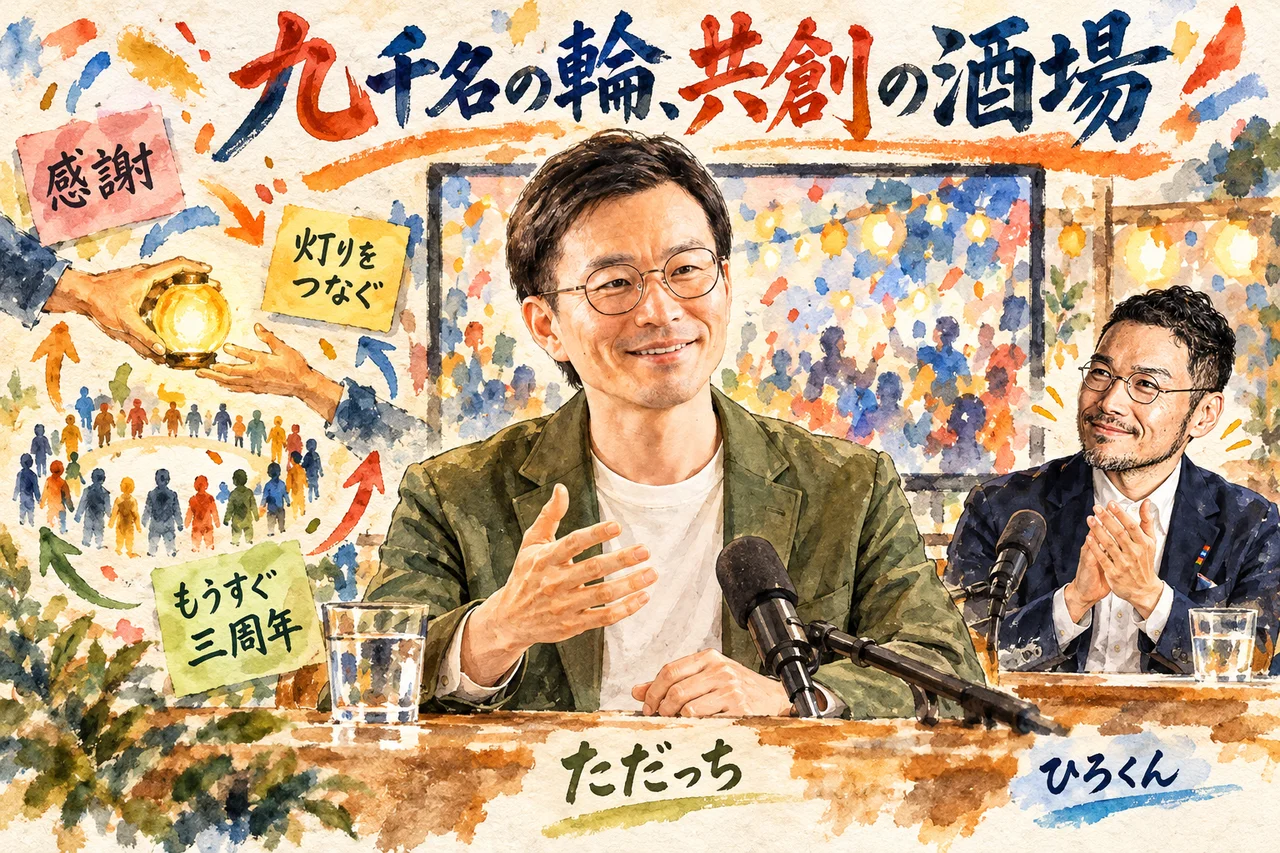 GPTs研究会が9,000名に｜来月3周年を前に共創の酒場を見せるひろくんとただっち