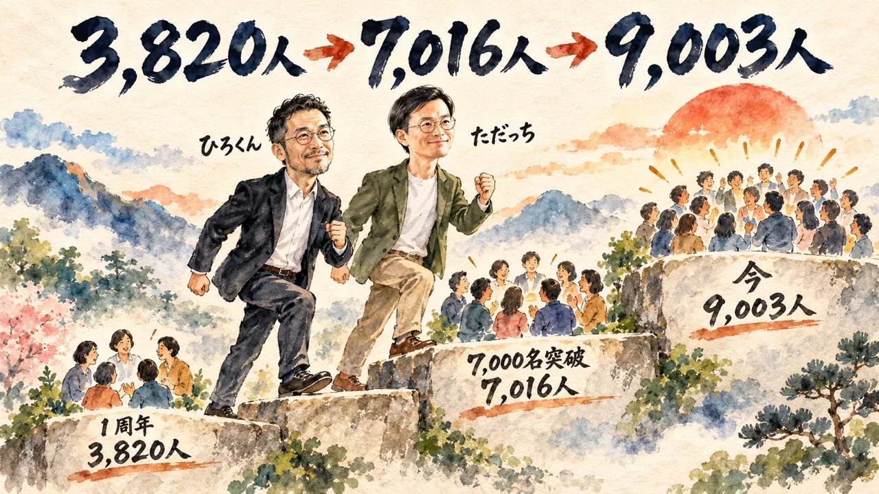 3,820人から7,016人、9,003人へ