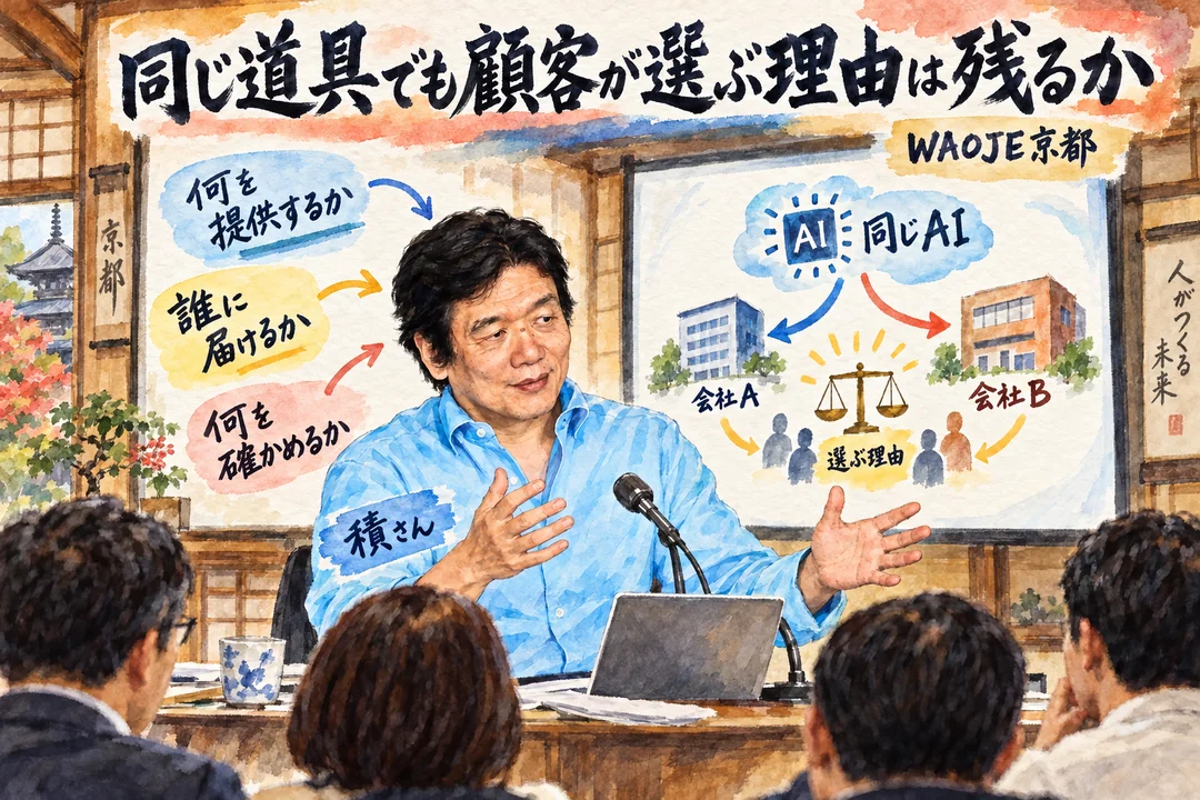 同じ道具でも顧客が選ぶ理由は残るか｜積さんがWAOJE京都で話した経営者のAI活用