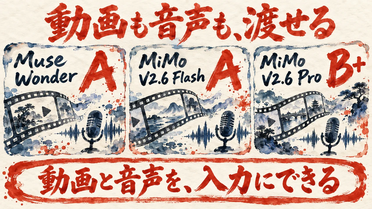 Muse Wonder と MiMo の段を並べた図解