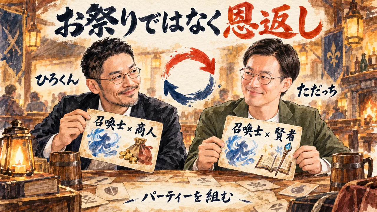お祭りではなく恩返し