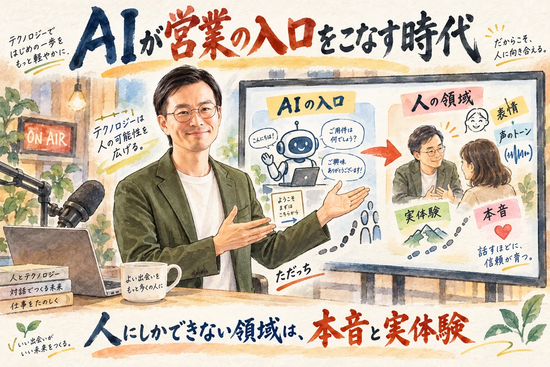 AIが営業の入口をこなす時代 人にしかできない領域は、本音と実体験