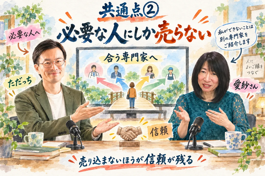 共通点② 必要な人にしか売らない 売り込まないほうが信頼が残る