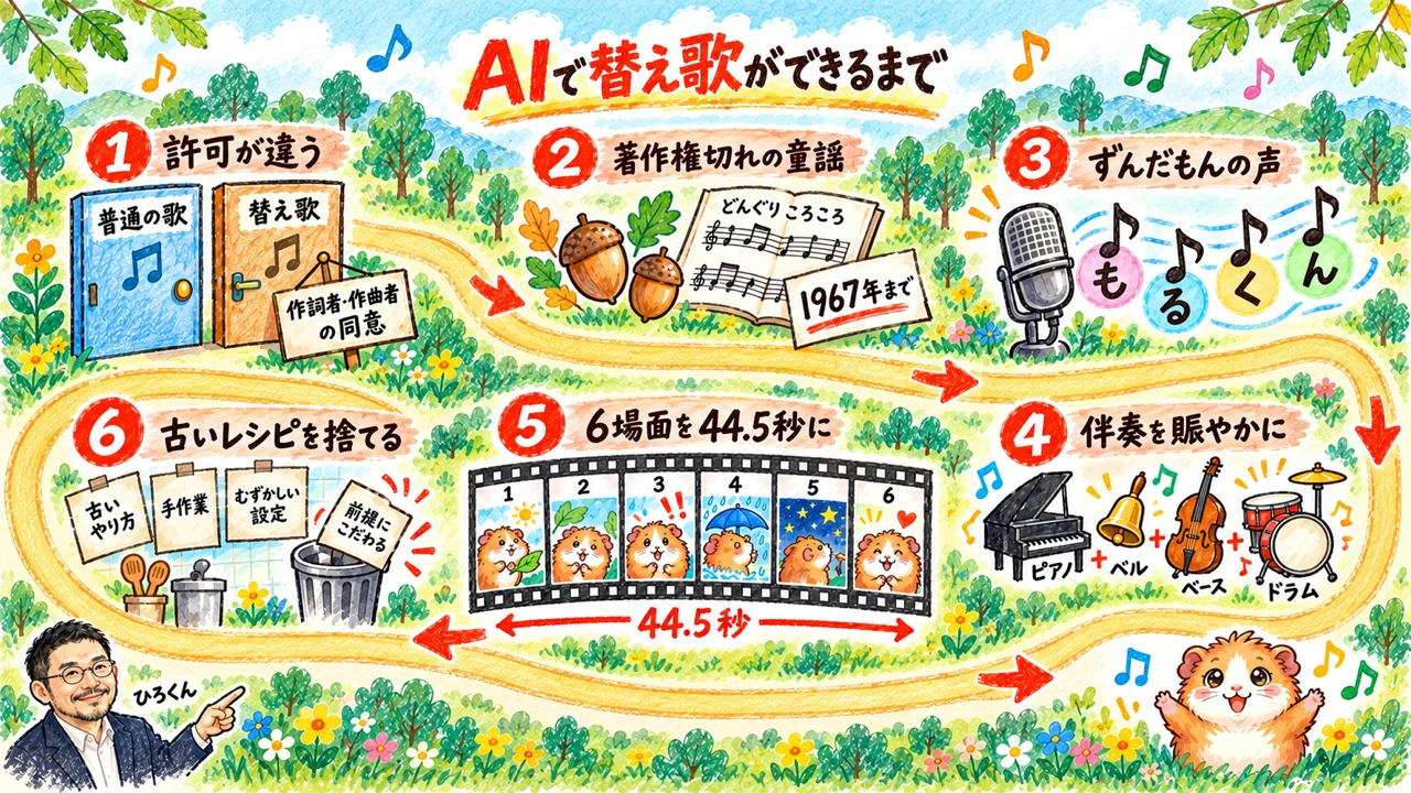 AIで替え歌ができるまでの6ステップ