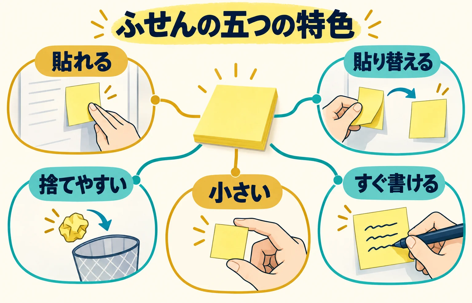 ふせんの五つの特色