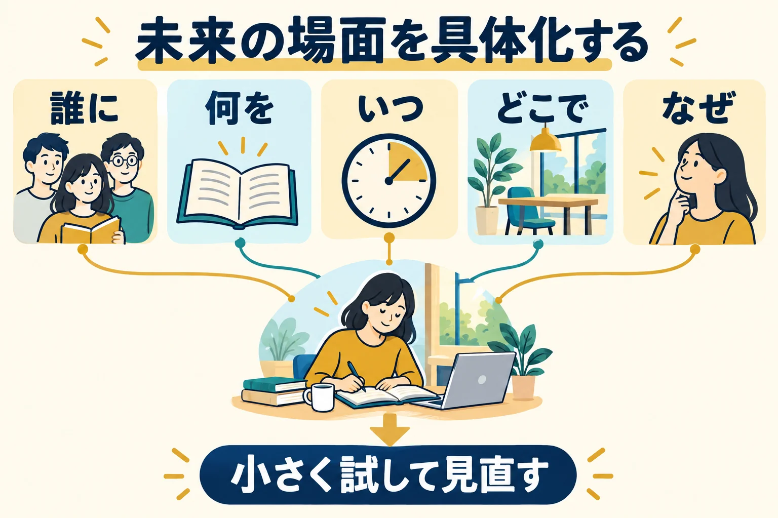 未来の場面を具体化する