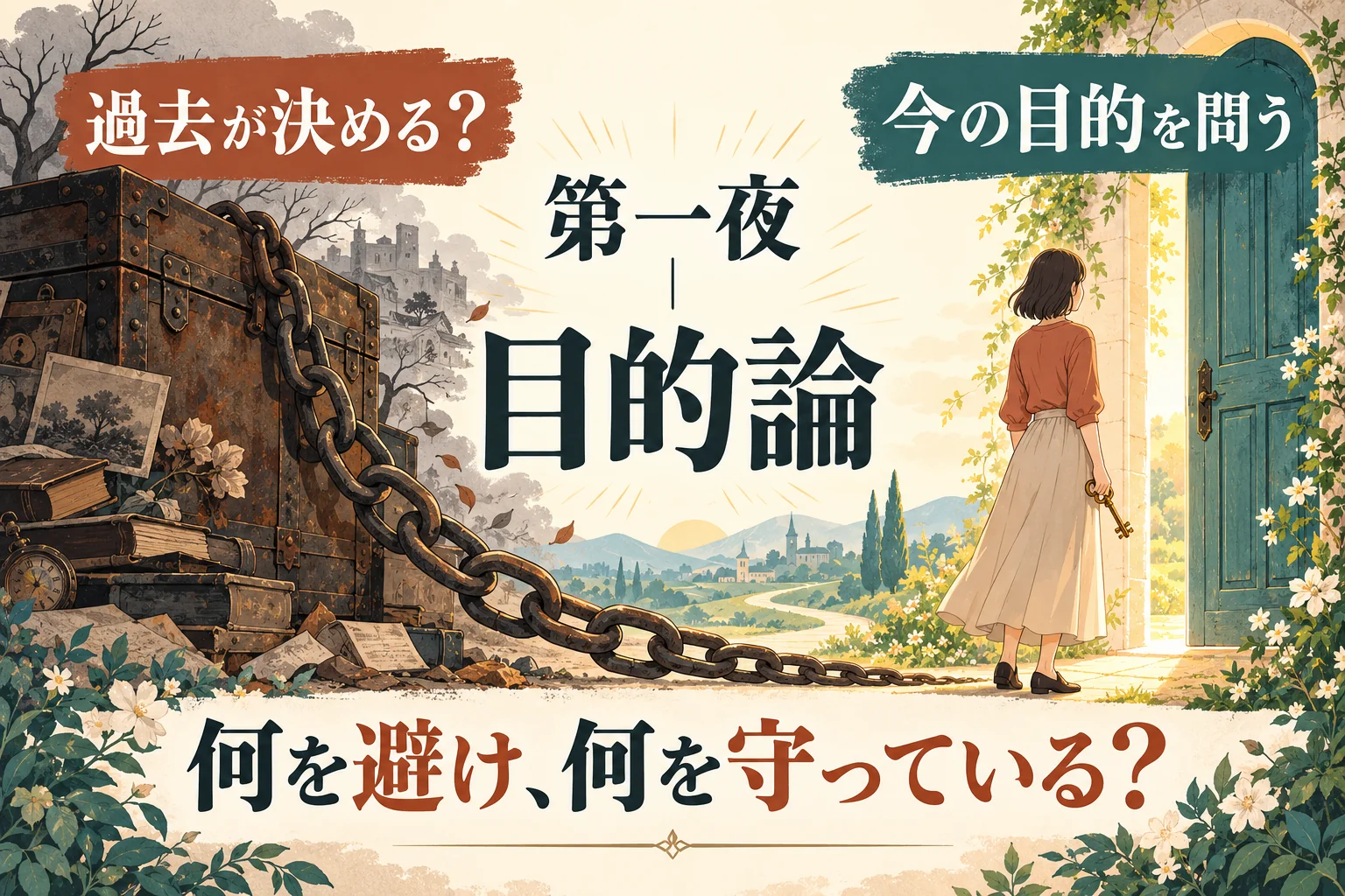 第一夜の目的論。過去を消すのでなく、今の行動が守っている目的を問い直す
