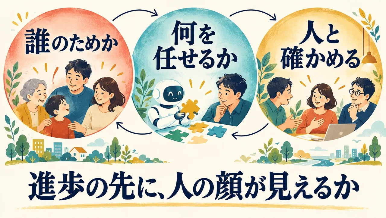 まとめ。誰のためかを決め、技術を選び、人と確かめながら改善する