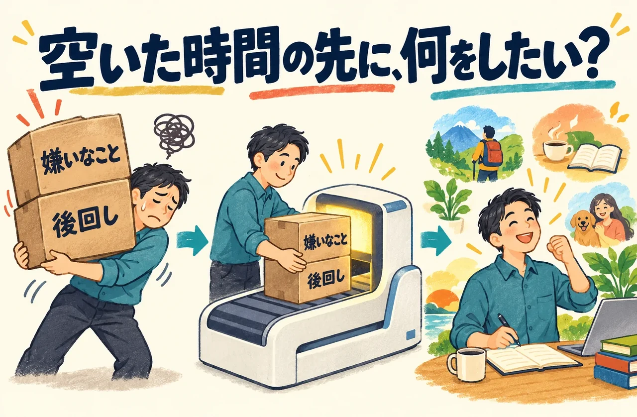 コラム。AIに任せた先に、本人がやりたいことへ向かう余力が戻るかを考える