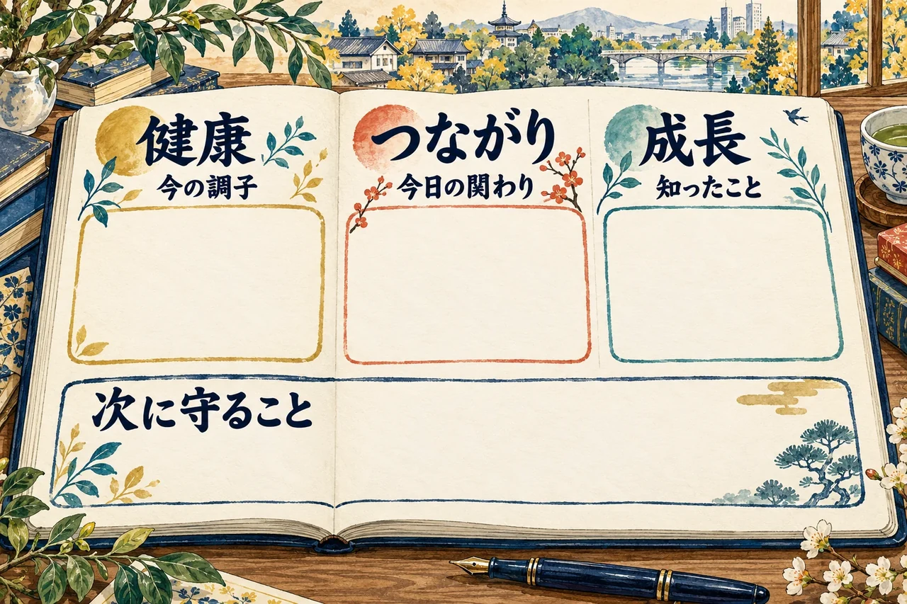 読者が今日の生活を書き出す一枚