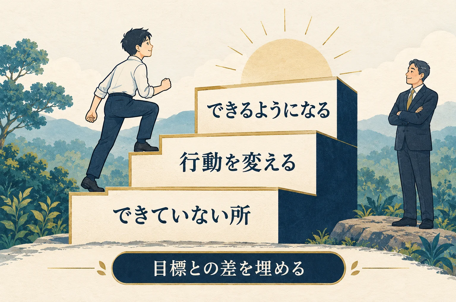 足りない部分を見つけて行動を変える小さな積み重ねを成長として捉える