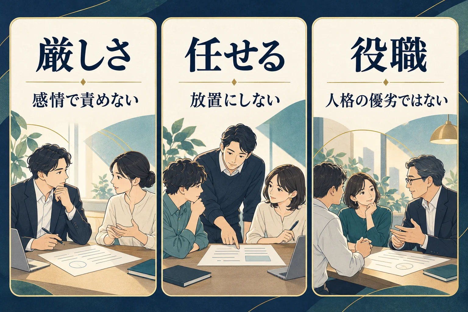 厳しさ・放置・人格の優劣を混同せず本のマネジメントの適用範囲を考える