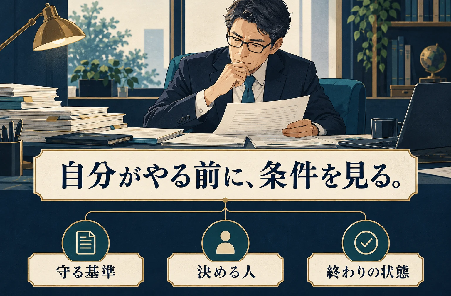 細部を代わりにやる前に、任せた人が判断できる条件を確認する