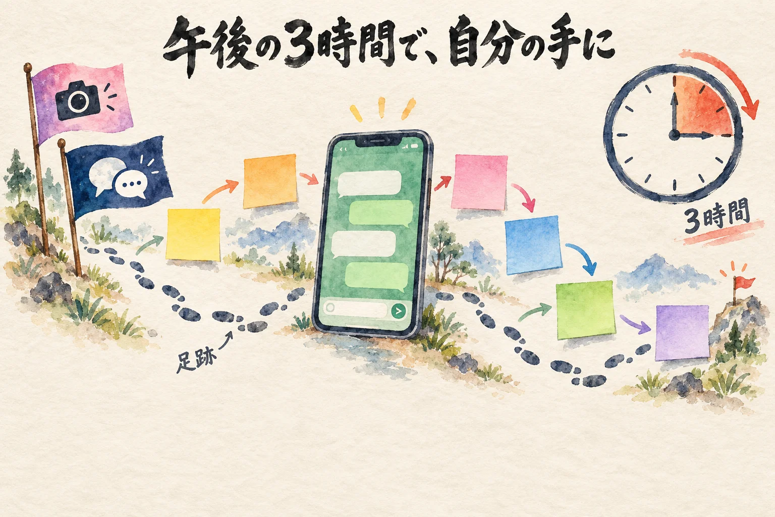 午後の3時間でLINEの仕組みを自分の手に 図解
