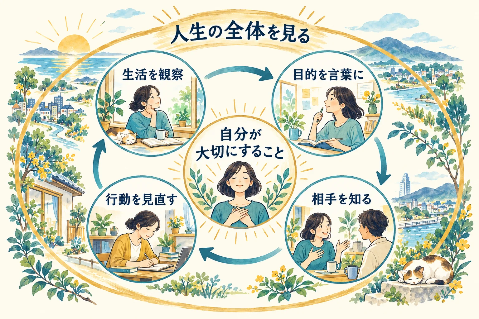 生活に現れた価値観を出発点に、自分と相手を尊重し、目的を行動へ移す読み方