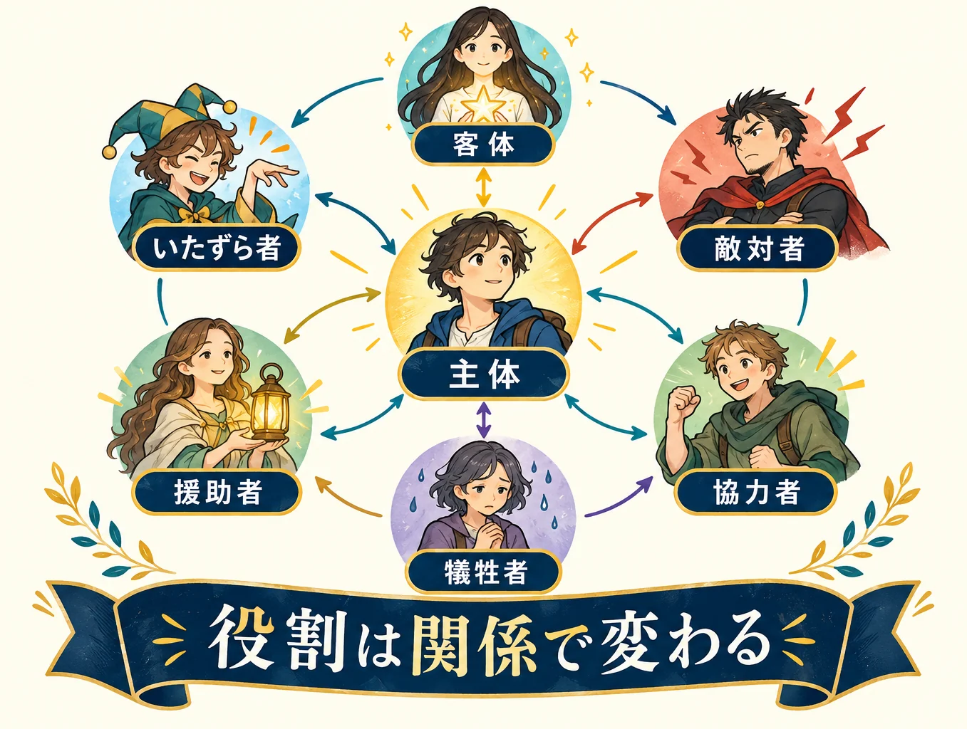 7つの役割と、人との関係で自分が変化する姿