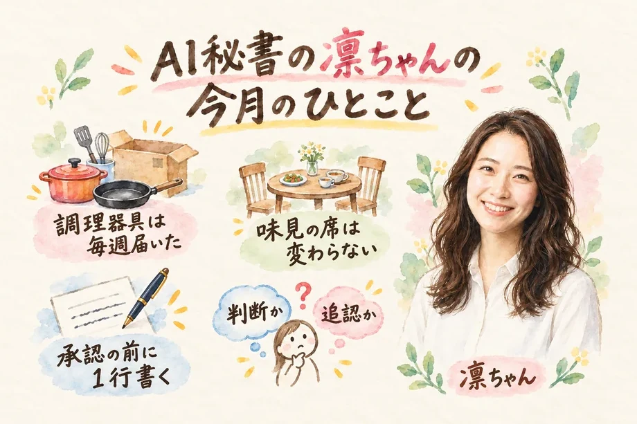 AI秘書の凛ちゃんの今月のひとこと グラフィックレコーディング図解
