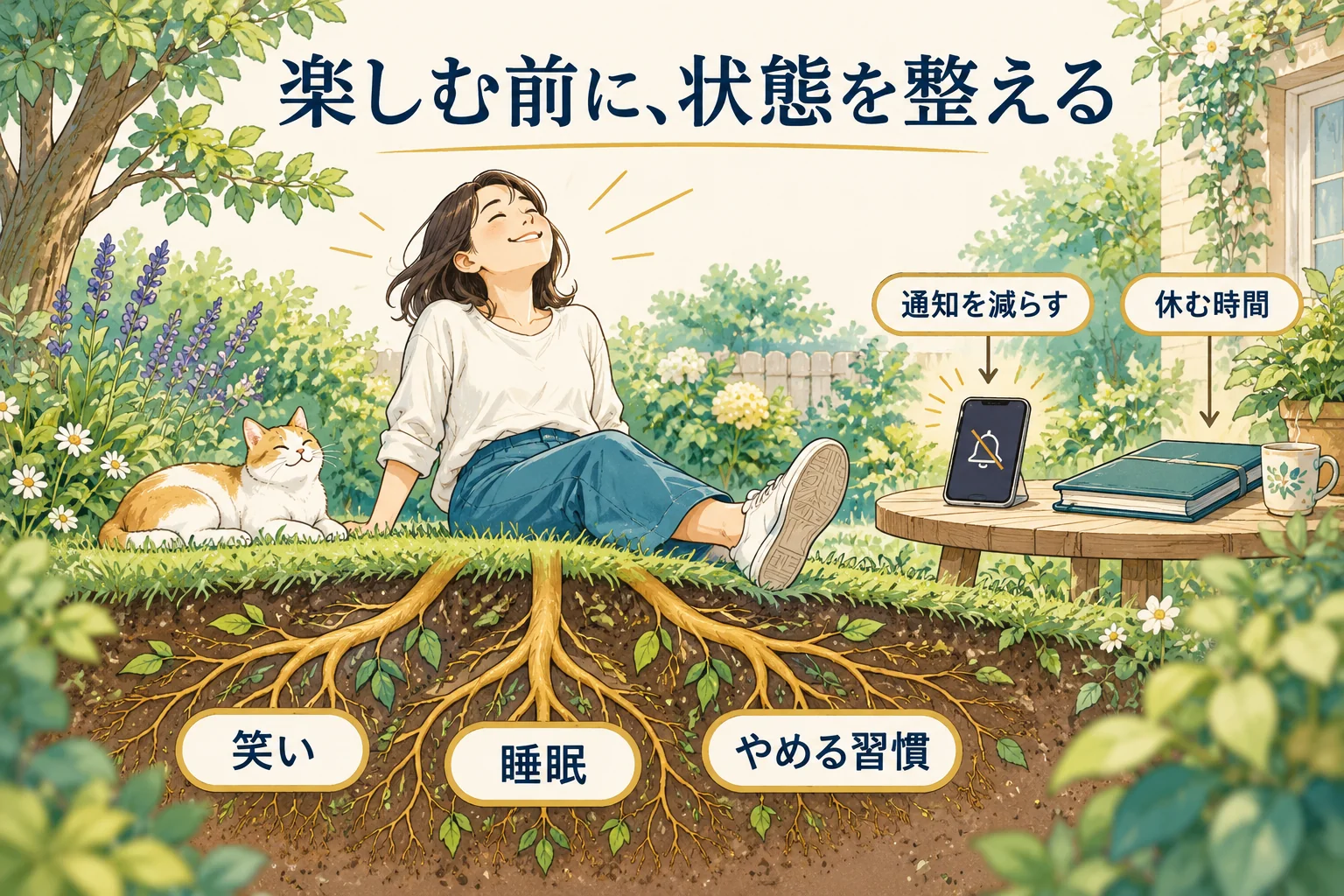 笑いと睡眠、やめる習慣を見直して、楽しめる心身の状態を支える