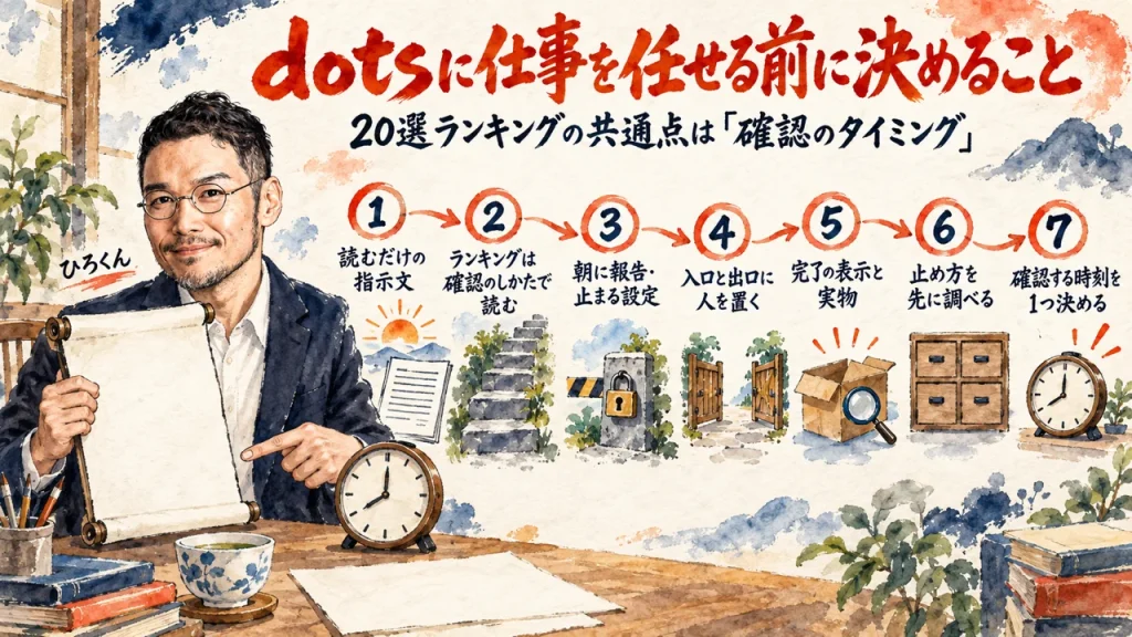 dotsに仕事を任せる前に決めること: overview