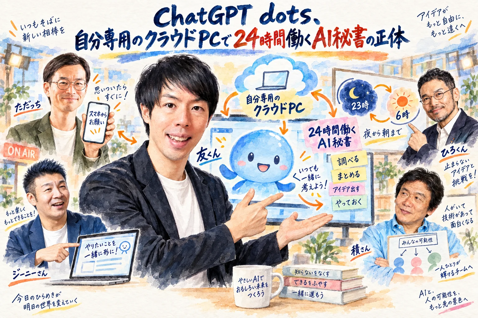 ChatGPT dotsという24時間働く秘書の図解