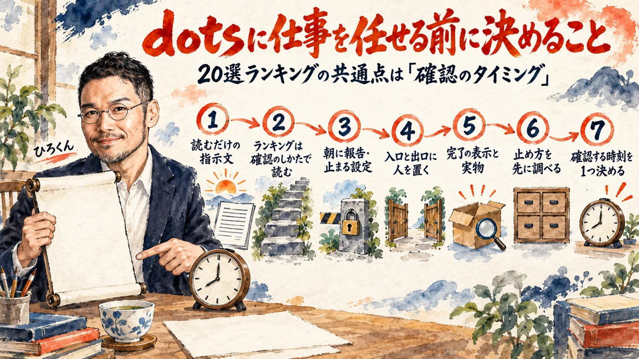 dotsに任せる前に決めることの図解