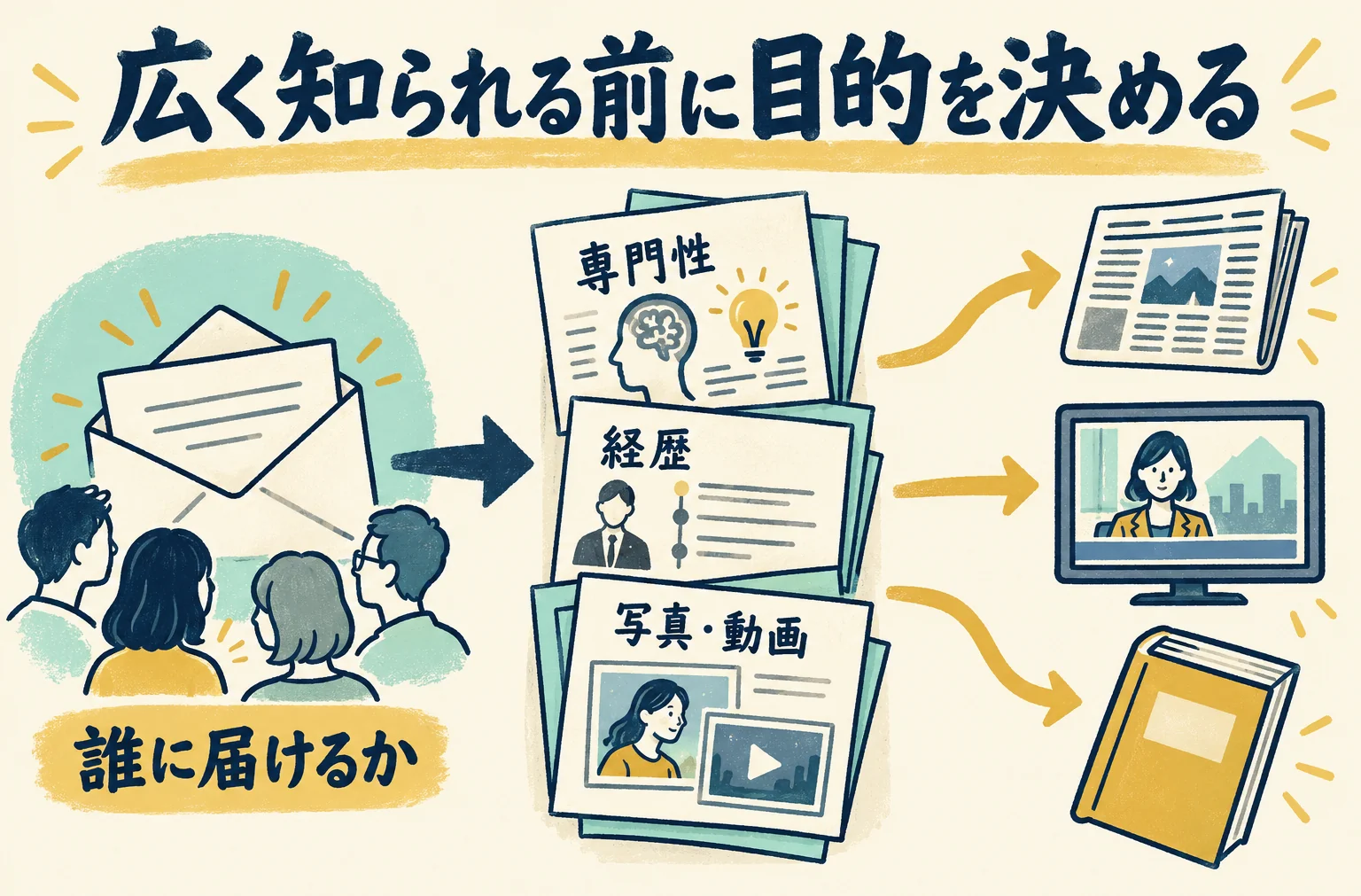 第7章。有名になりたい理由と届けたい相手を決め、メディアが判断できる材料を整える。