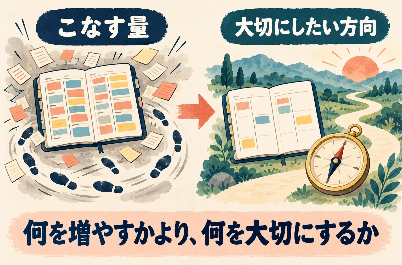 予定が埋まることと、大切な方向へ進むことの違い