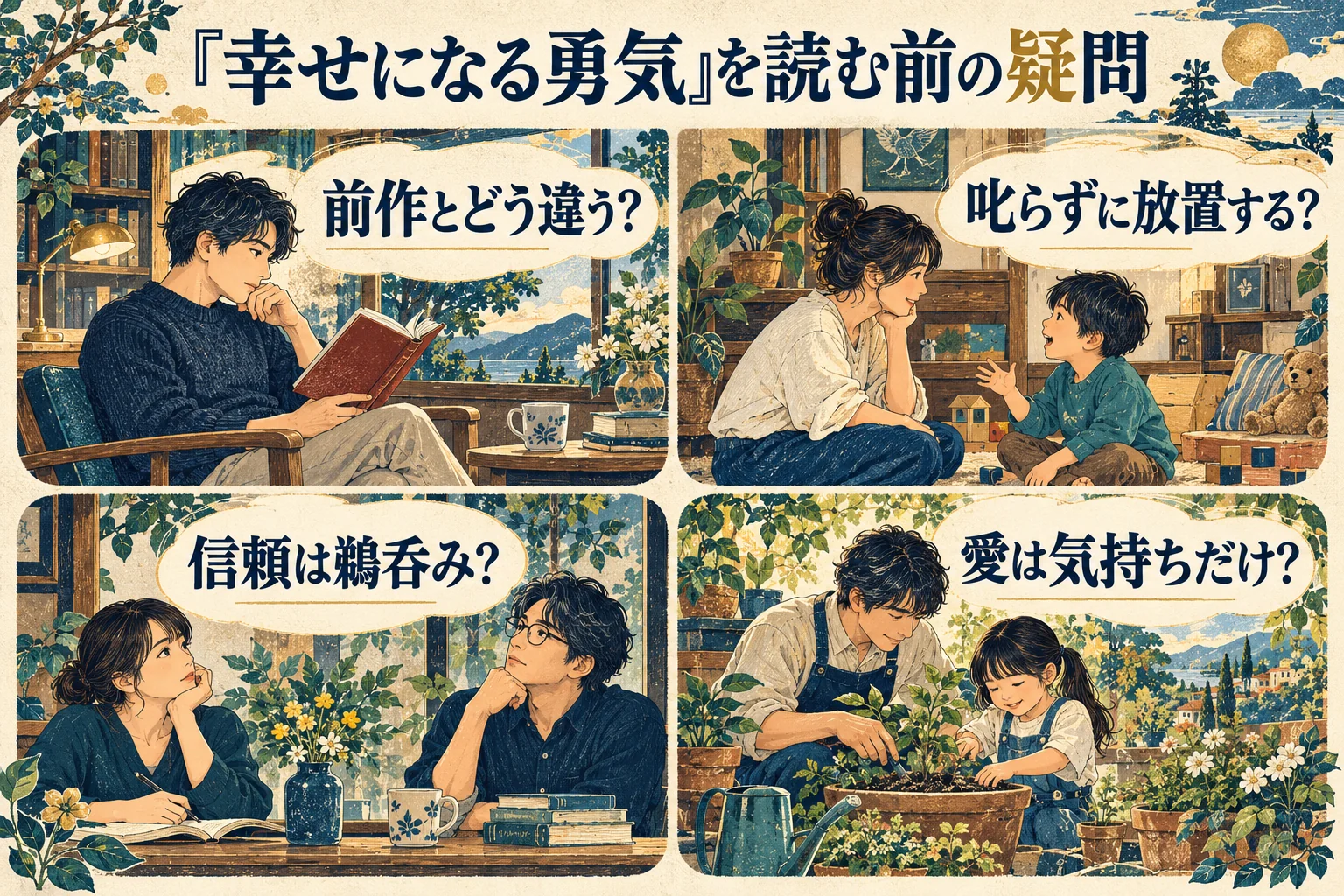 前作との違い、叱らず放置しないこと、信頼と鵜呑み、愛の意味を確かめるFAQ