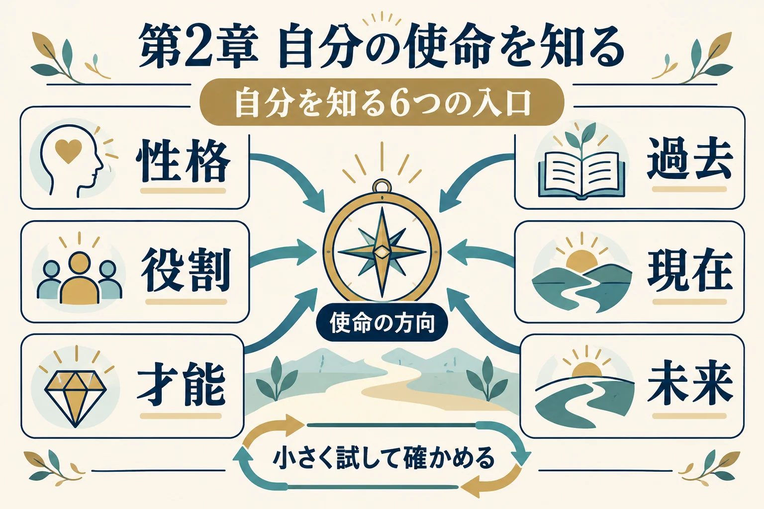 性格・役割・才能・過去・現在・未来から、自分の使命を考える