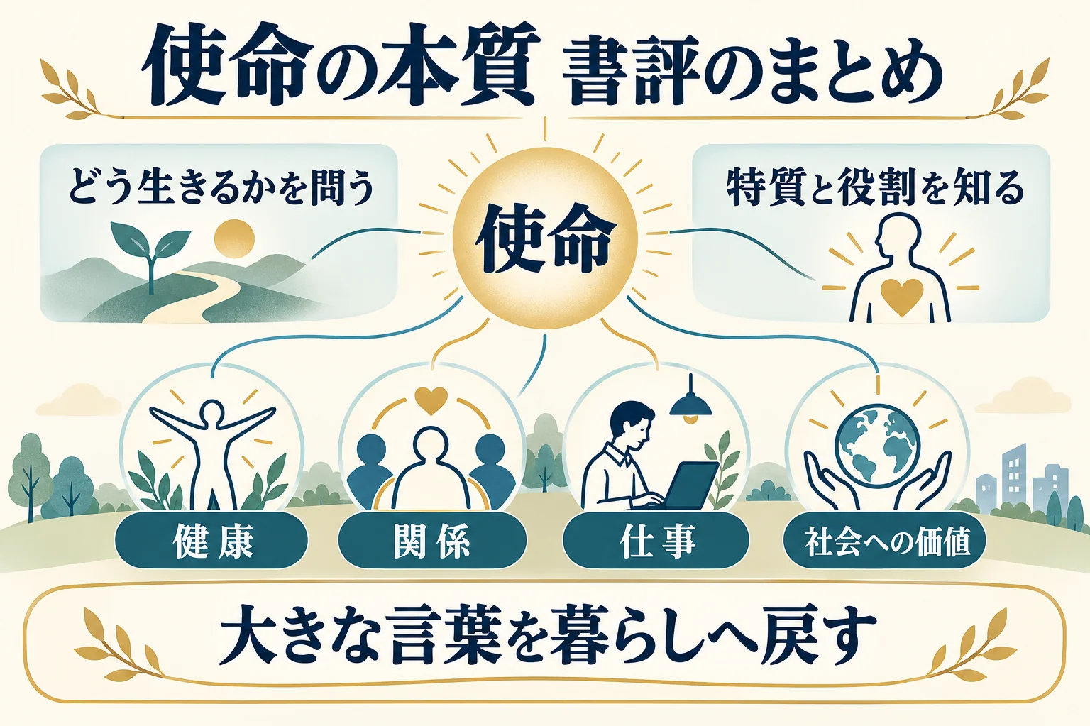 どう生きるかを問い、特質・役割・協力・豊かさを暮らしへ戻す