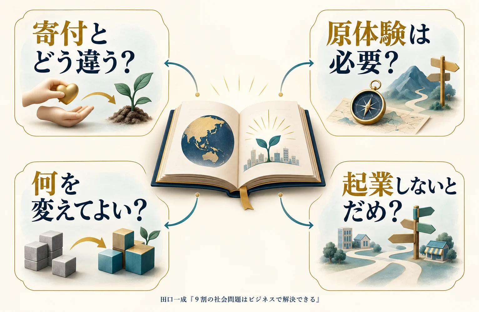 よくある問い。寄付との違い、原体験の要否、途中で変える所、会社を辞める必要
