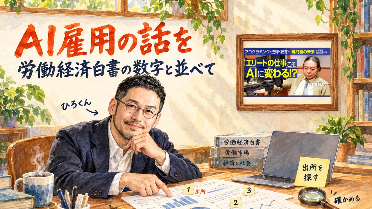 苫米地さんのAI雇用の話を冷静に読むの図解