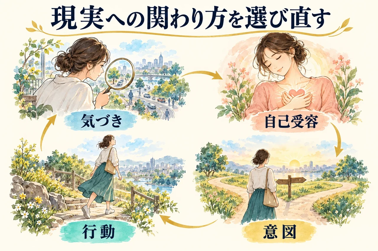現実への関わり方を選び直す。気づき、自己受容、意図、行動