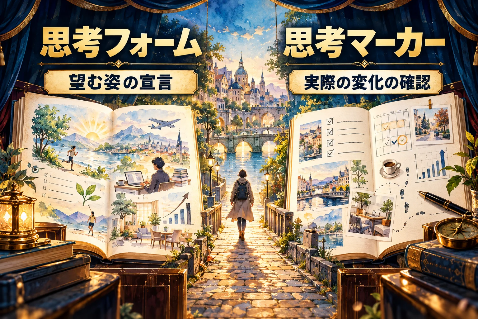 望む姿を言葉にする思考フォームと、実際に起きた変化を確かめる思考マーカーの違い