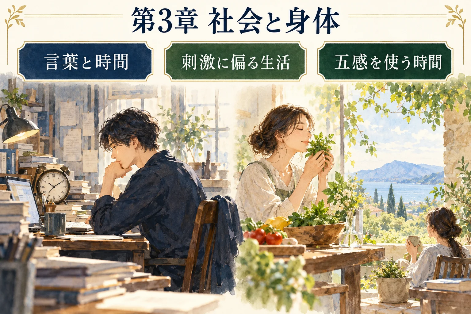 第3章 社会と身体。言葉と時間の刺激に偏る生活から、五感を使う時間へ