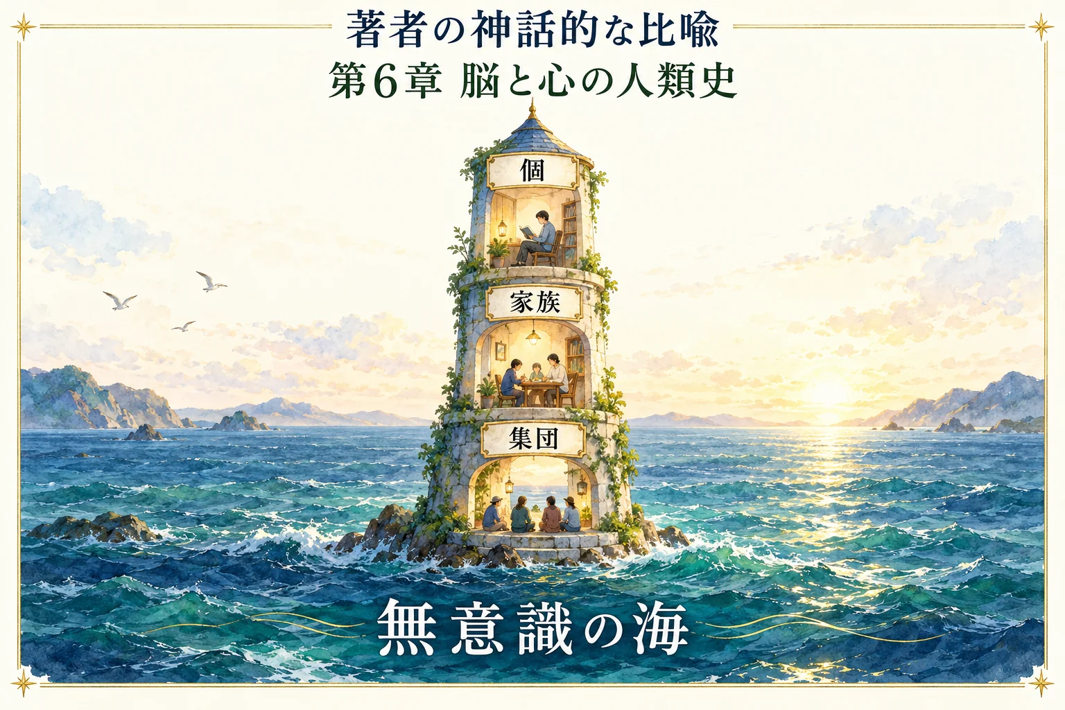 第6章 脳と心の人類史。無意識の海と個の塔。本書の神話的な比喩