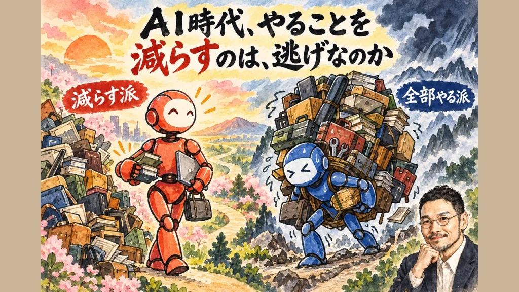 ＡＩ時代、やることを減らすのは、逃げなのか