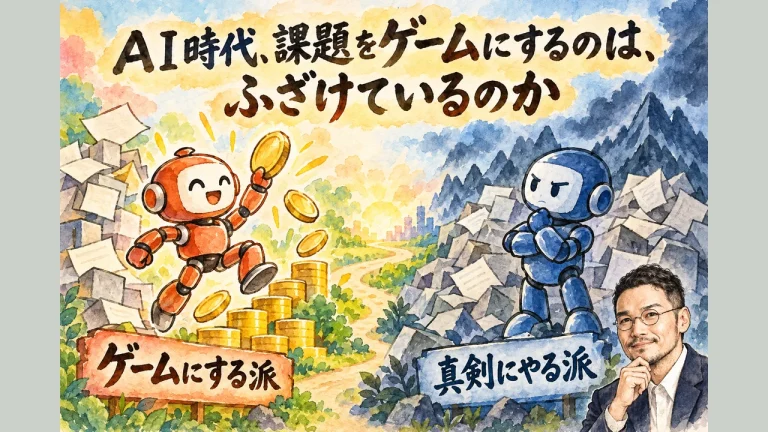 ＡＩ時代、仕事の課題をゲームにするのは、ふざけているのか