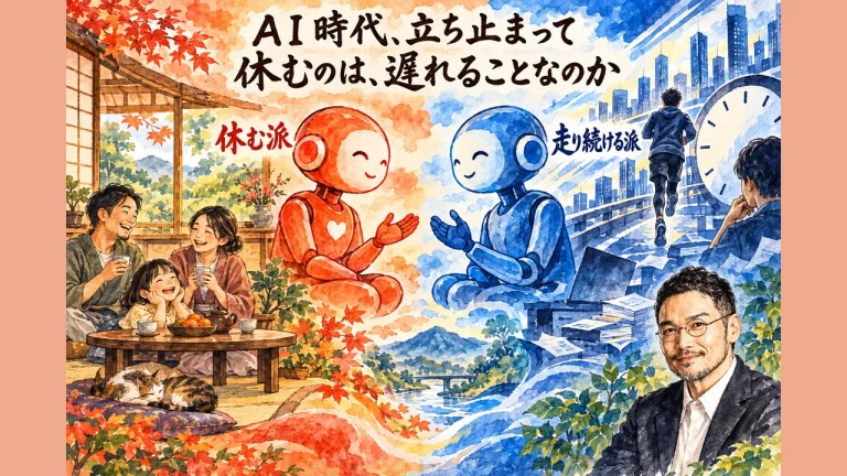 ＡＩ時代、立ち止まって休むのは、遅れることなのか