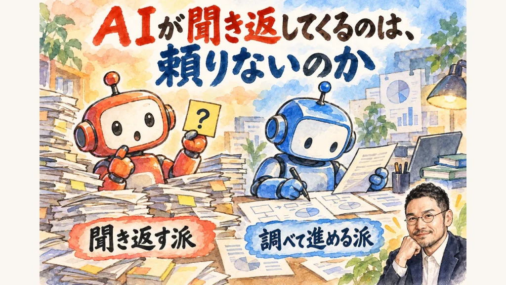ＡＩが聞き返してくるのは、頼りないのか