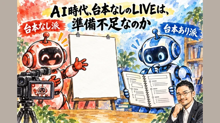 ＡＩ時代、台本なしのＬＩＶＥは、準備不足なのか