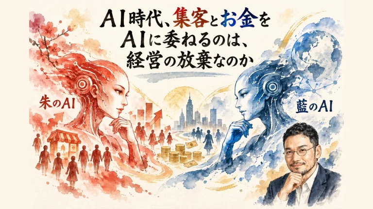 ＡＩ時代、集客とお金をＡＩに委ねるのは、経営の放棄なのか